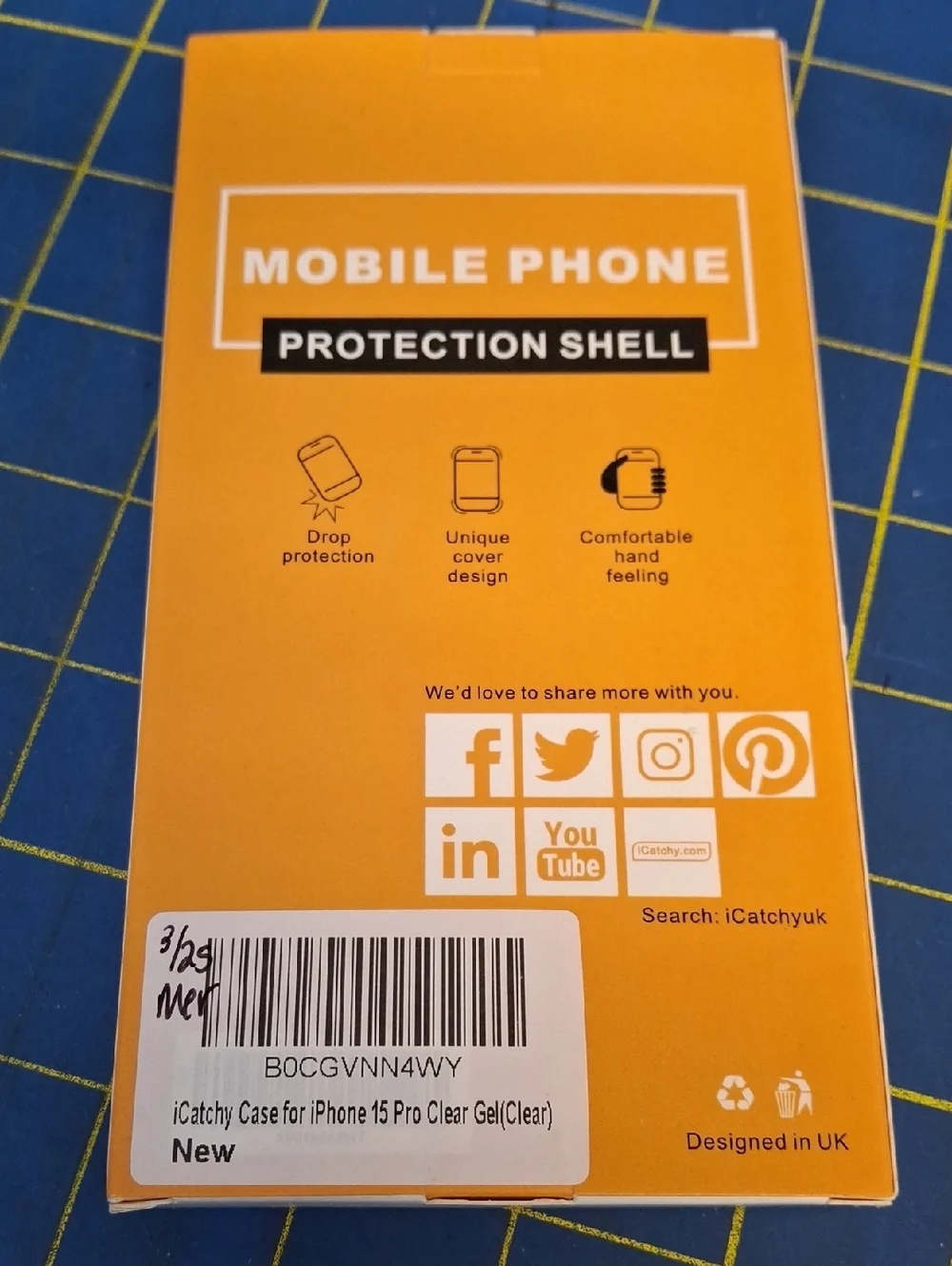 iPhone 15 Pro Case 6.1-Inch, Shockproof Bumper Phone Cover Anti-Yellowing Clear